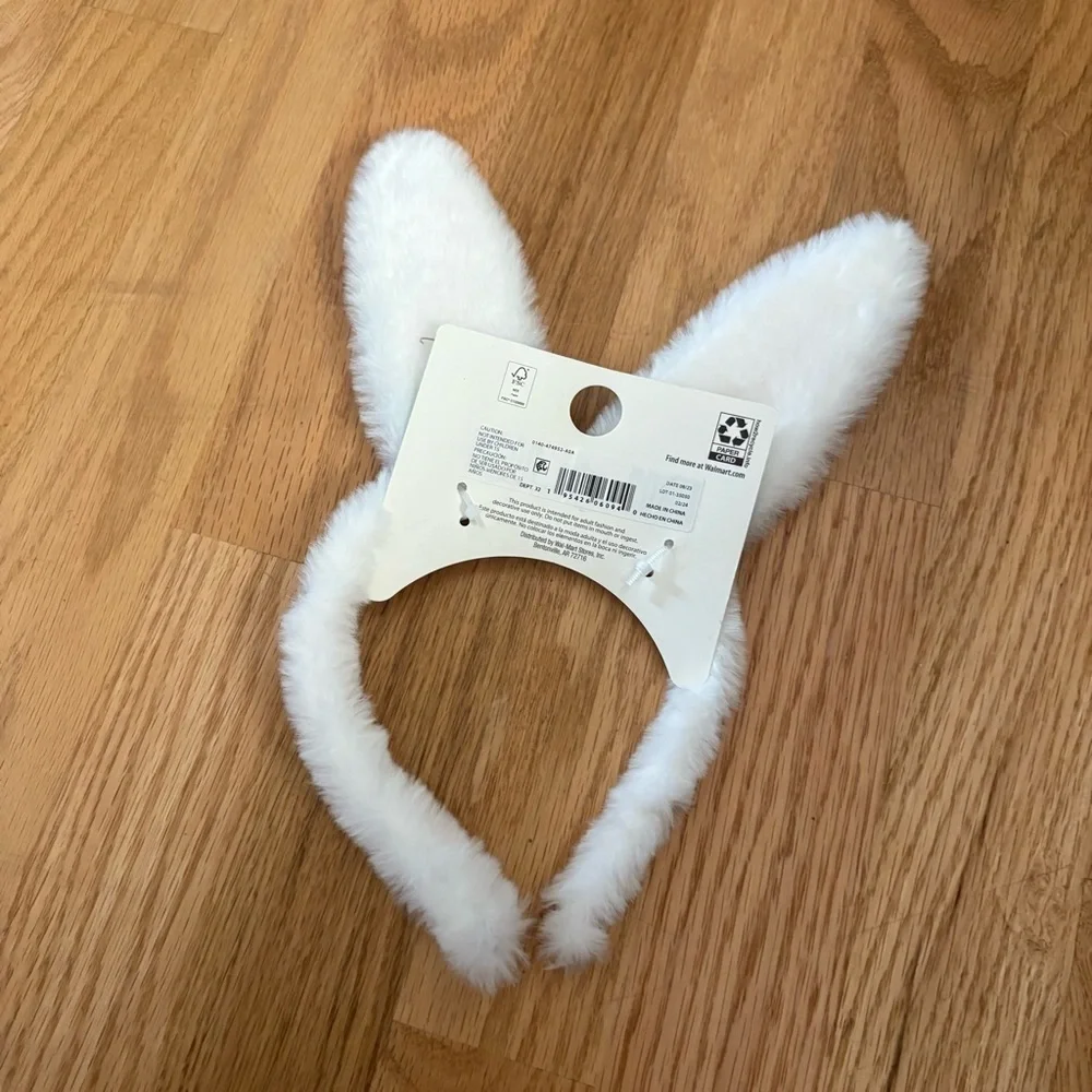 Fuzzy Bunny Ears NEW Rabbit Easter Head Band Carrot